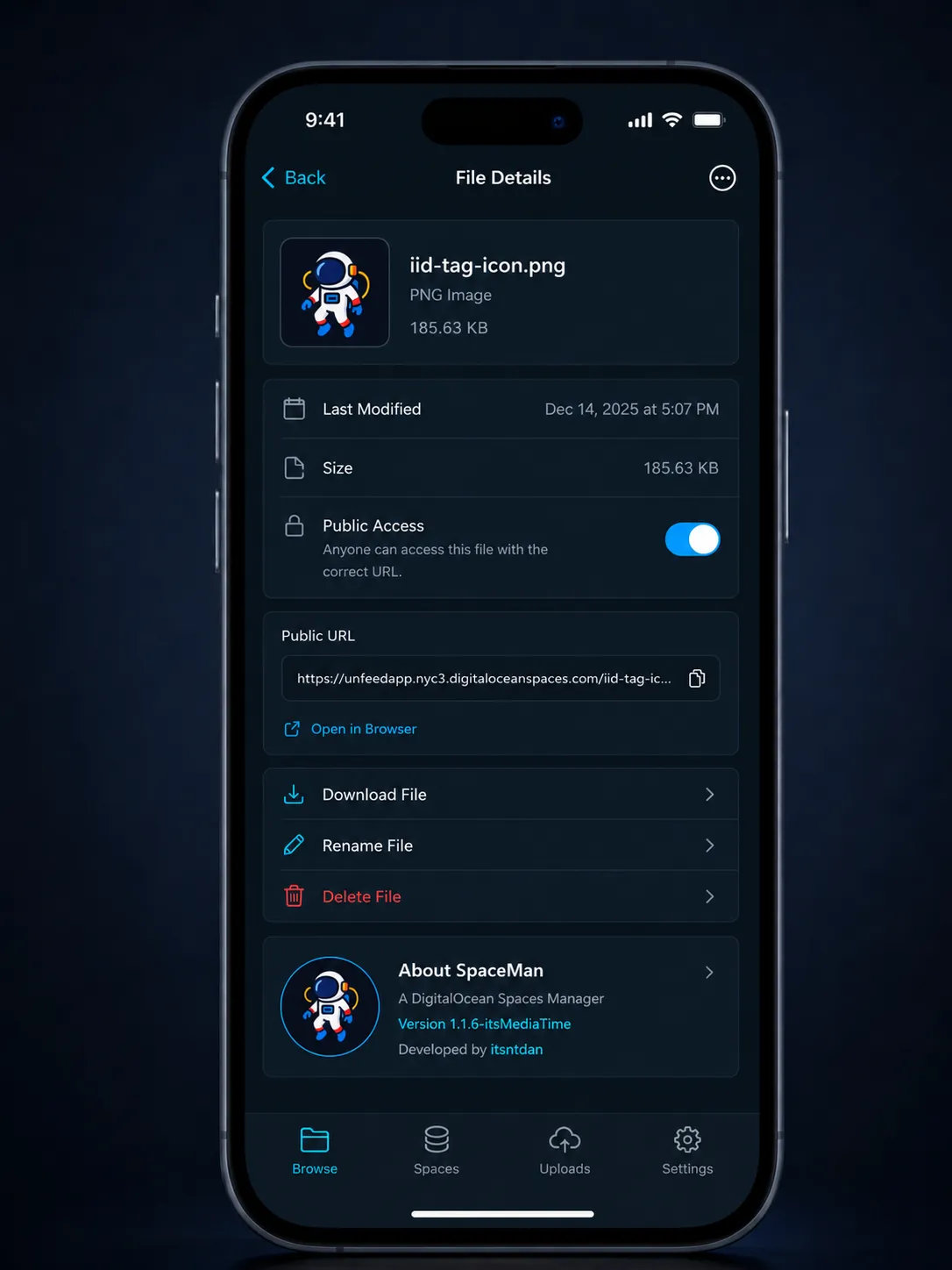 Dark touch interface with red controls, one of itisntdan's app builds